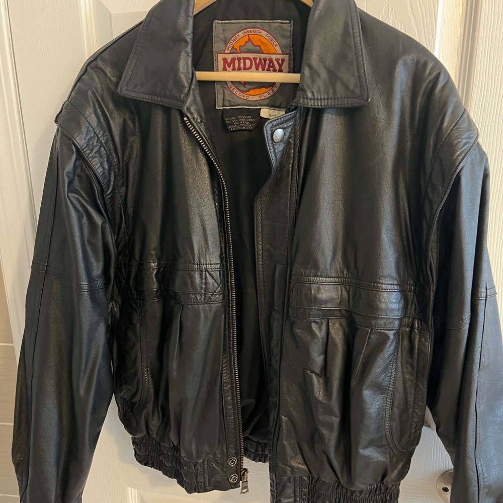 Vintage Leather Bomber
